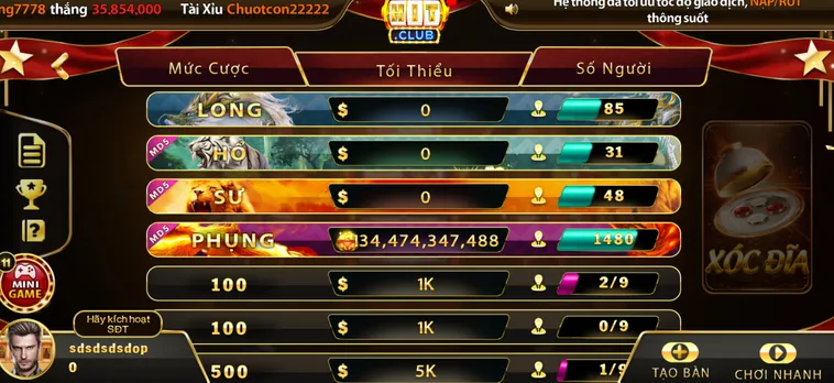 Khám Phá Thế Giới Săn Thưởng Đẳng Cấp Tại Sảnh Casino Xóc Đĩa tại HitClub